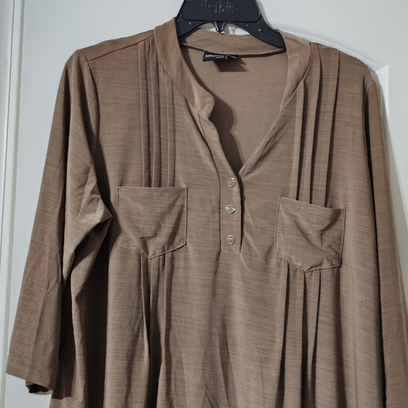 Elie Mcarthy  Brown Casual Blouse - Picture 3 of 7